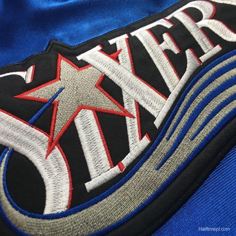 Men's Allen Iverson Blue Retro Classic Team Jersey