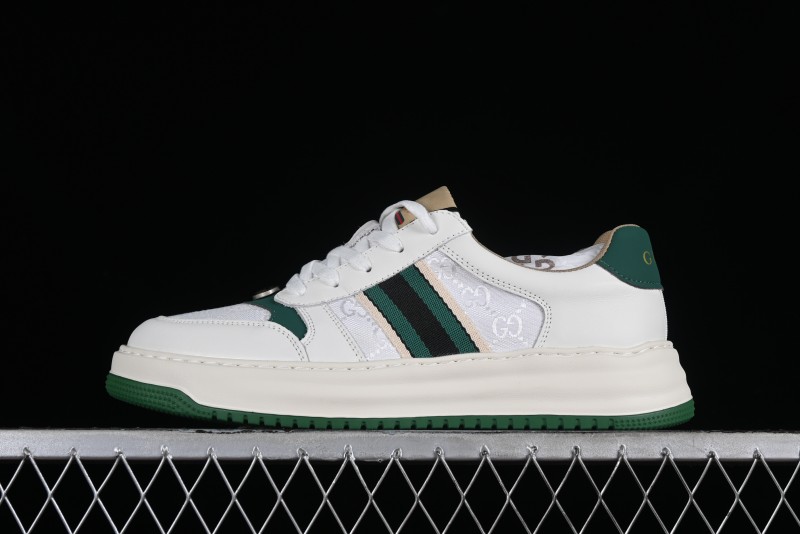 Gucci Chunky B Screener GG Sneakers Retro Style with Classic GG Canvas and Leather Trim - 9Y9209666