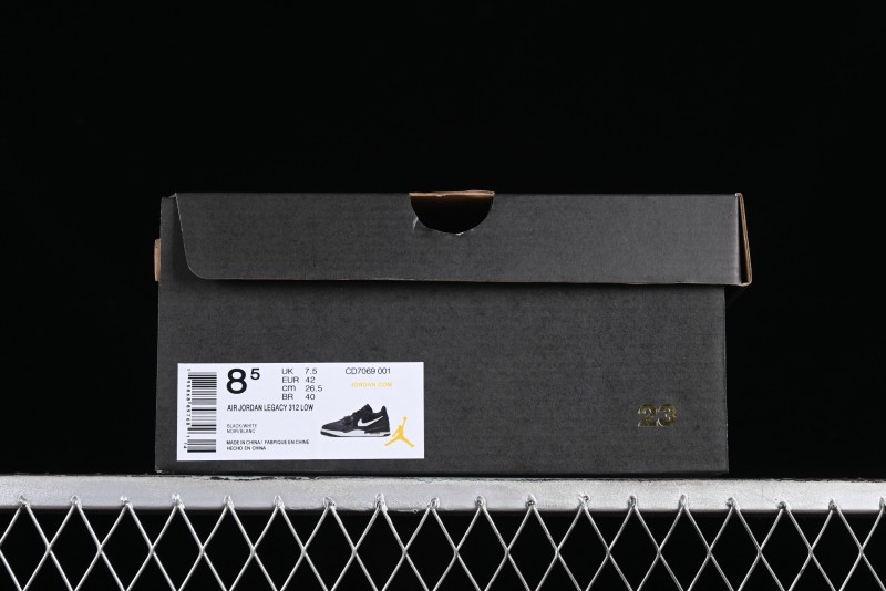 Nike Air Jordan Legacy AJ312 Low Top Sneakers with Velcro Strap Triple Fusion Design - CD7069-001