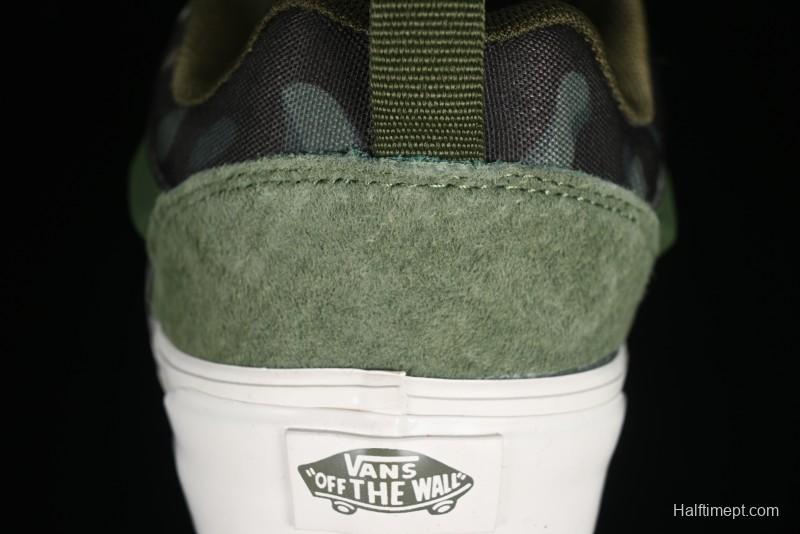 Vans Classics Knu Skool Camo Army Green Chunky Tongue Platform Sneakers - VN0007QC0WD