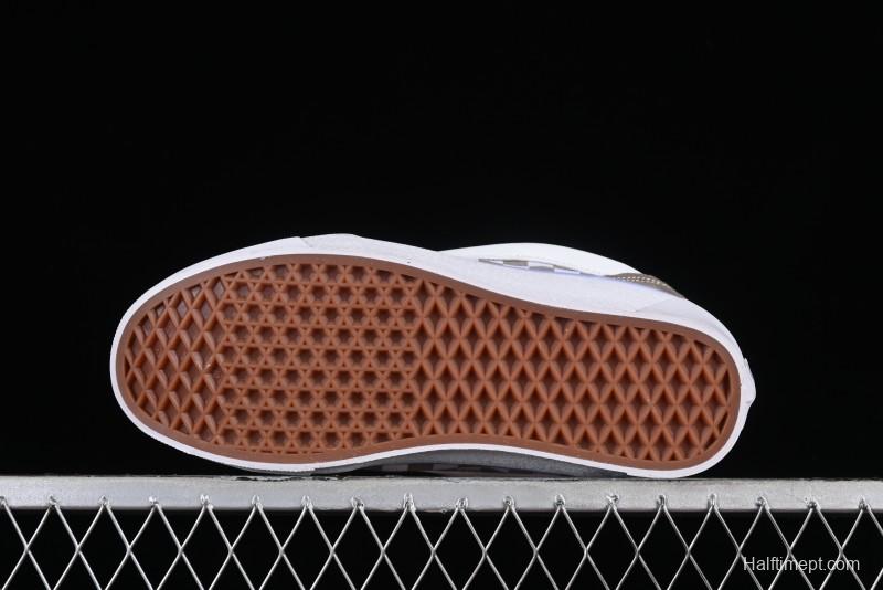 Vans Classics Knu Skool Retro Chunky Sneakers in Light Brown/Lilac Checkerboard - VN0009QC0AK