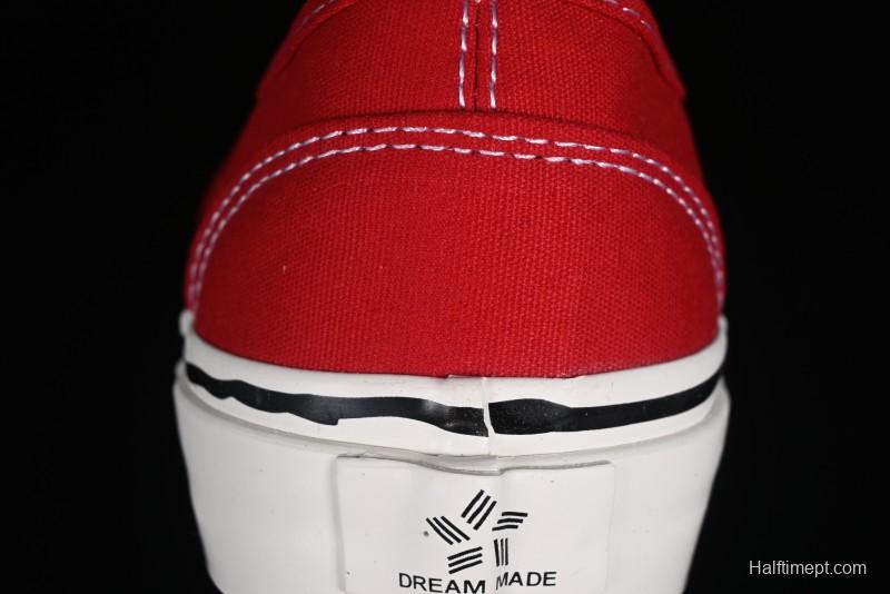 Kamiya x Vulcanize Sneaker 23AW High-End Line Mihara Yasuhiro Dissolution Red Shawn Yue Same Style Painted Letters Low-Top Canvas Shoes