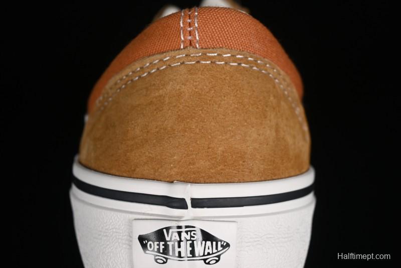 Vans Old Skool Reissue 136 High-End Series Round Toe Orange Canvas Vulcanized Shoes - VN000MT6BKQ