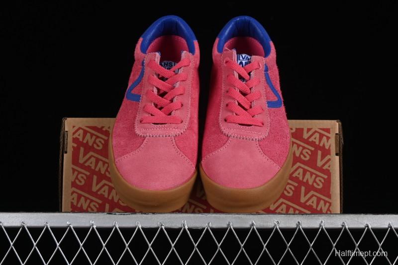 Vans Vault Og Sport Low Retro Suede Canvas Vulcanized Shoes in Dragon Fruit - VN000CQRCHL