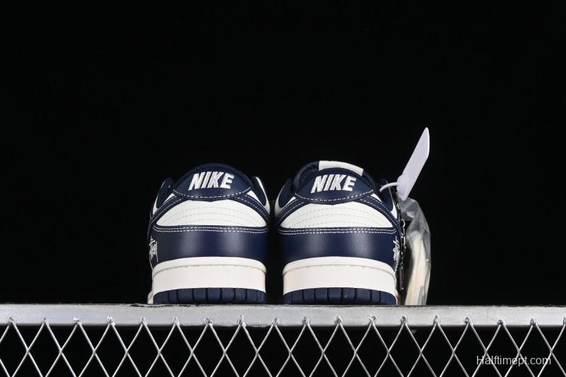 Nike SB Dunk Low Stussy Collaboration - Mark Line Starry Sky Anniversary High-End Custom Low-Top Casual Skate Shoes - BB9898-002