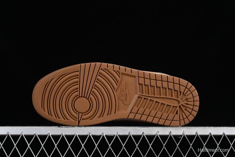 Nike Air Jordan 1 Low AJ1 Khaki Yellow Low-Top Casual Lifestyle Sneakers - HF5753-221