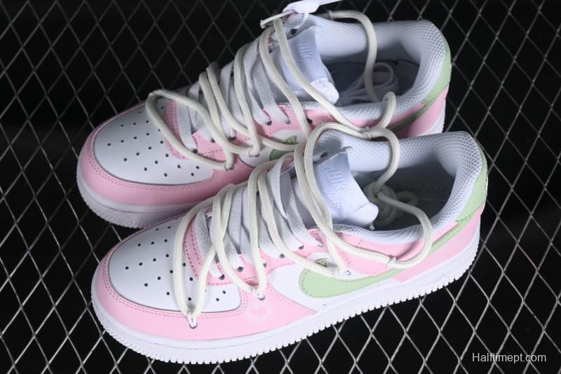 Nike Air Force 1 '07 Low Casual Sneakers with Dreamy Butterfly & Pastel Macaron Colorway - VV1998-013
