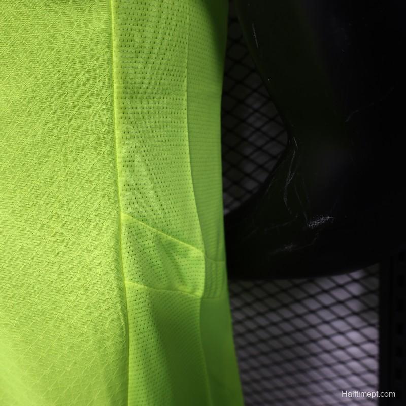 Player Version Borussia Dortmund 25/26 Neon Green Home Jersey with 1&1 Sponsor