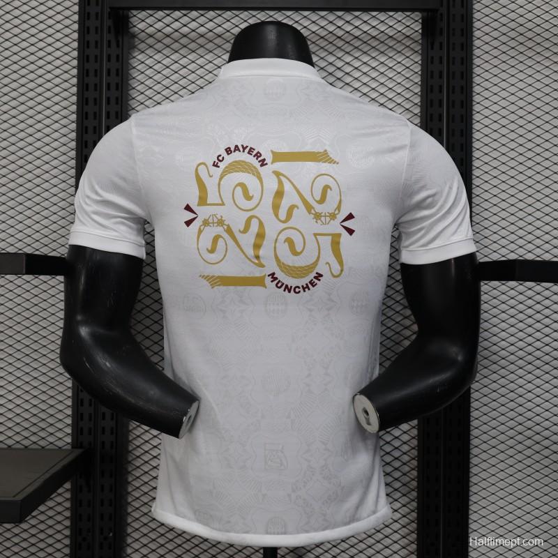 Player Version 25/26 Bayern Munich White with 125th Anniversary Emblem Jersey
