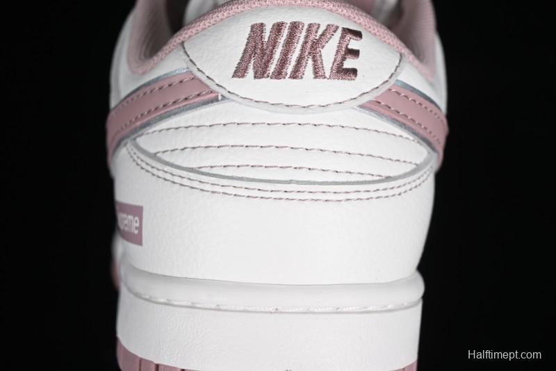 Nike Supreme x SB Dunk Low Collaboration - Rouge Pink Anniversary High-End Custom Low-Top Casual Skate Shoes - DY1503-006