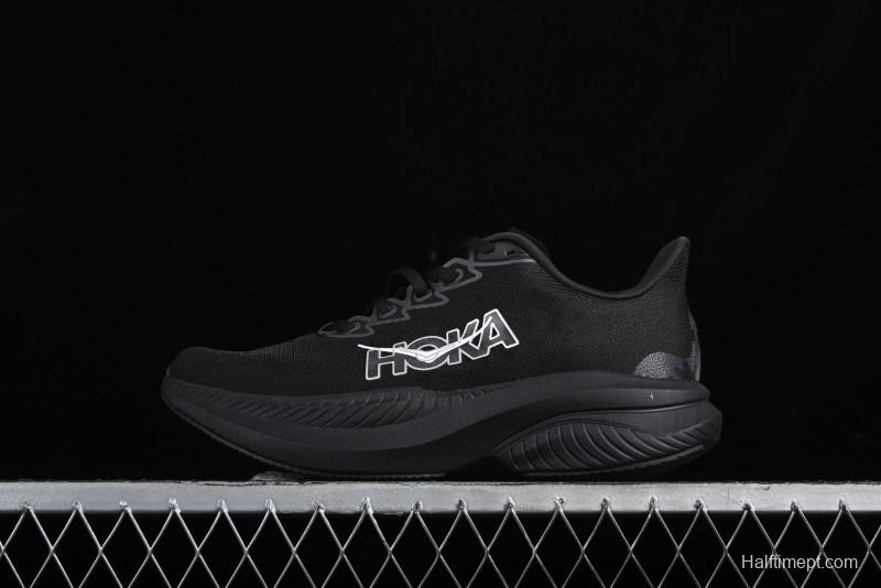 HOKA ONE ONE MACH 6 Flagship Racing Shoes with Carbon Plate Technology and Asymmetric Design - 114791 BLACK