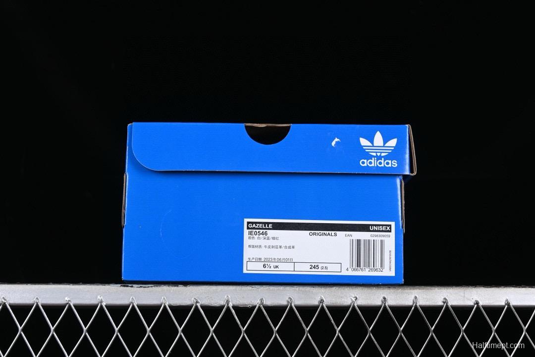 Adidas Gazelle W IE0546 Low-Top Casual Slip-Resistant Wear-Resistant Skate Shoes