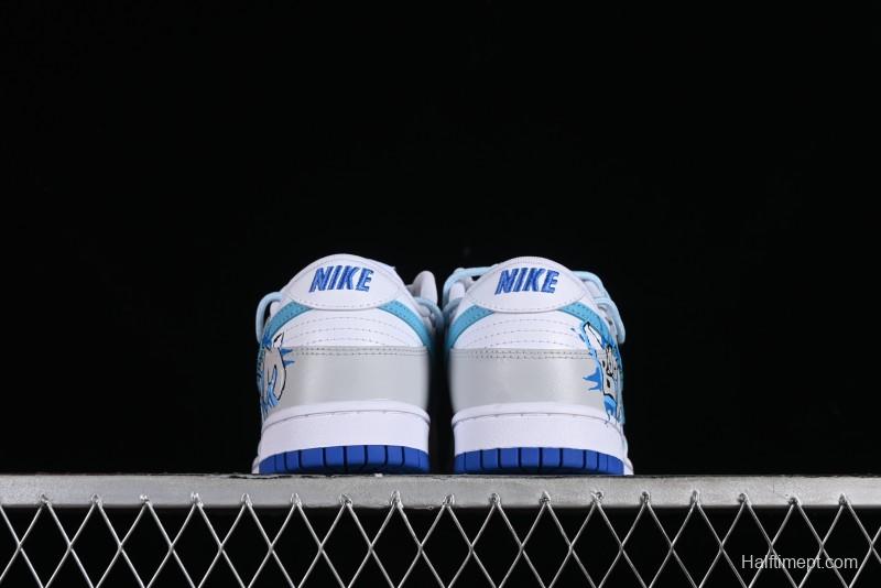 Nike Dunk Low Graffiti Deconstructed Style Casual Diary Gradient Splatter Letter SB Strap Low-Top Skate Shoes - DV0831-104