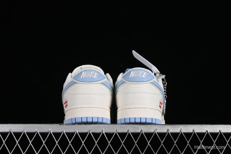 Nike Supreme x SB Dunk Low Stone Island Collaboration - Azure Starry Sky Anniversary High-End Custom Low-Top Casual Sneakers - BB9866-001