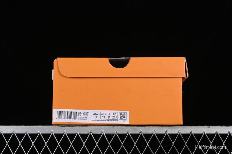 Nike Travis Scott x Fragment Design x Jordan Air Jordan 1 Low OG SP AJ1 LV Grey Denim Culture Casual Sneakers - LJ5188-004