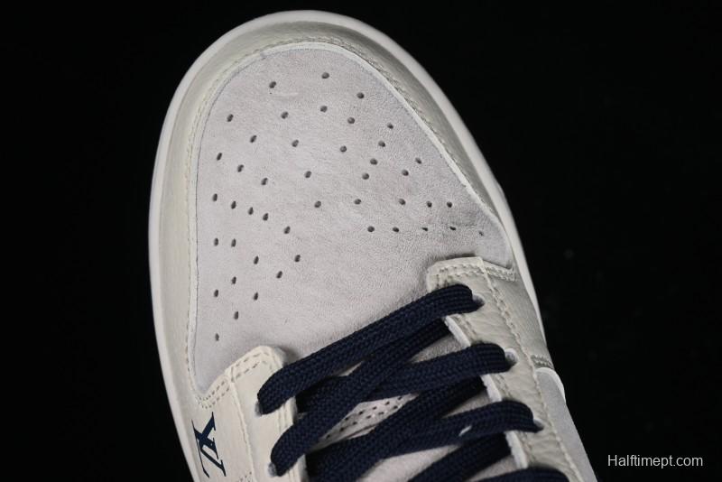 Nike SB Dunk Low LV Collaboration - Suede Navy Blue Anniversary High-End Custom Low-Top Casual Sneakers - FC1688-134