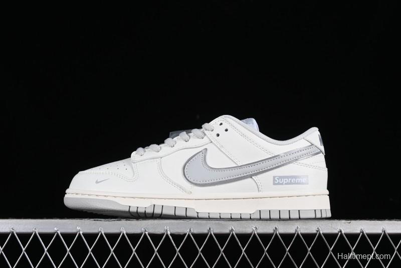 Nike Supreme x Nike SB Dunk Low Casual Skate Shoes in Beige Grey - RM2308-233