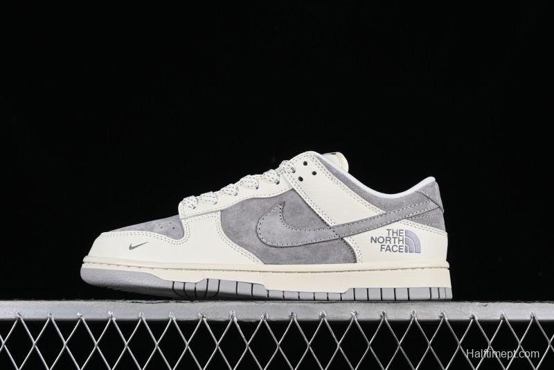 Nike SB Dunk Low The North Face Collaboration - Beige Suede Anniversary High-End Custom Low-Top Casual Skate Shoes - XD6188-020