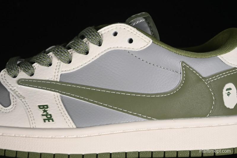 Nike Travis Scott x Fragment Design x Air Jordan 1 Low OG SP AJ1 Bape Collaboration - BB6511-621