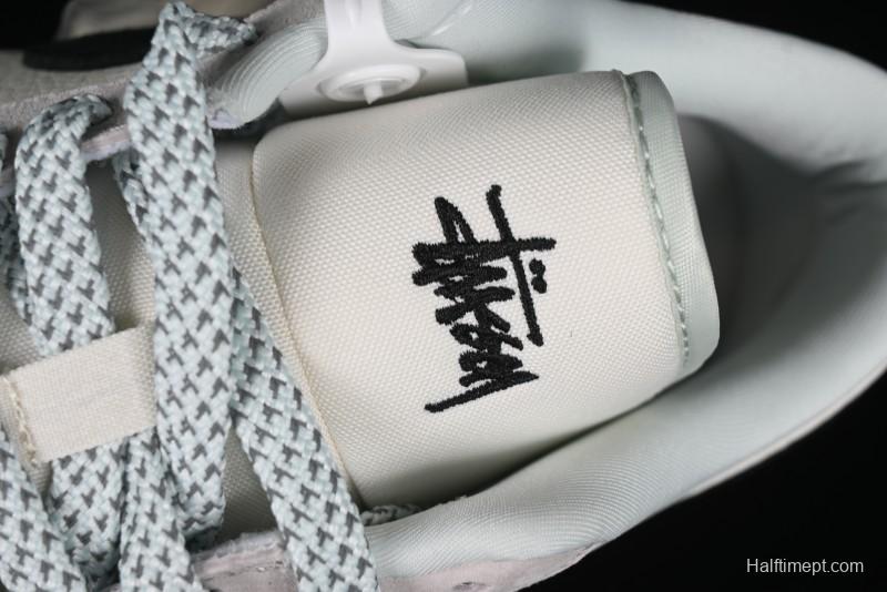 Nike Air Jordan 1 Low Stussy Collaboration - Black Blue Pigment Patchwork Retro Basketball Shoes - LJ6688-008