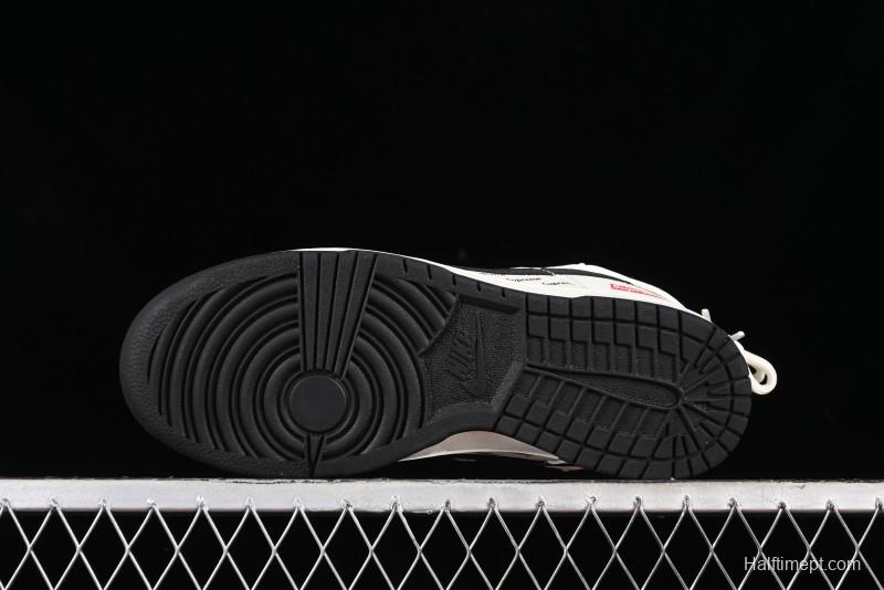 Nike SB Dunk Low Supreme Collaboration - Starry Night Black Engraving Anniversary High-End Custom Low-Top Casual Skate Shoes - JJ5688-108