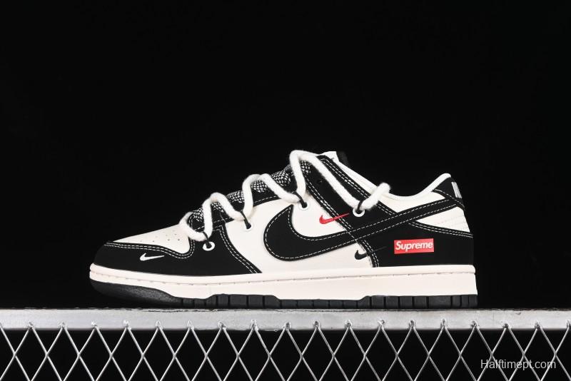 Nike SB Dunk Low SUP Collaboration - Strap Black Hook Anniversary High-End Custom Low-Top Casual Skate Shoes - SJ2068-288