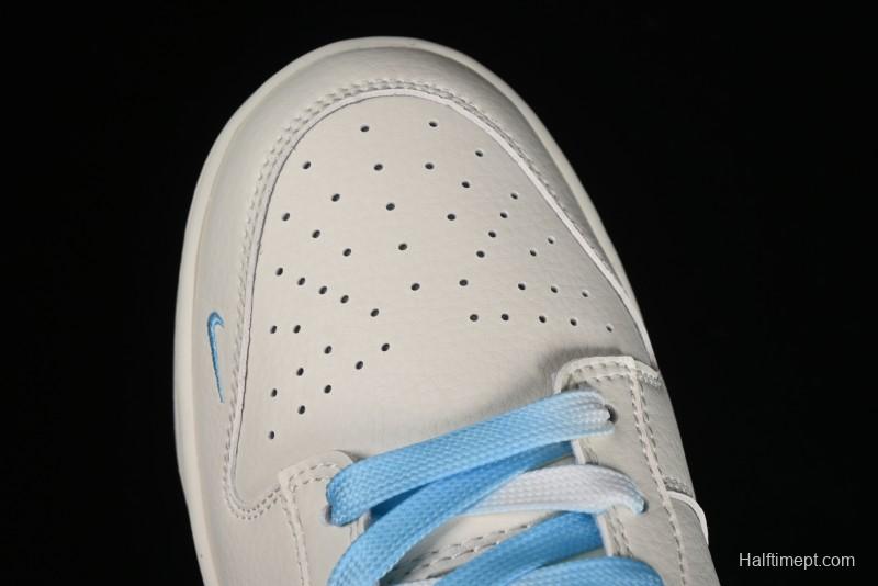 Nike SB Dunk Low Supreme Collaboration - Light Blue Double Swoosh Anniversary Customized Low-Top Casual Sneakers - BB8675-108