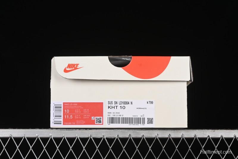 Stussy x Nike Roshe Run LD-1000 Comfortable Versatile Non-Slip Durable Waffle Low-Top Casual Running Shoes - FQ5369-700