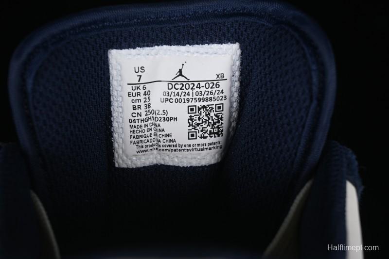 Nike Air Jordan 1 Low Retro Basketball Shoes in White Grey Blue - DC2024-026