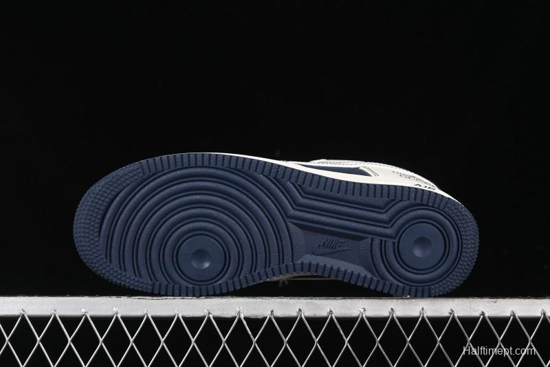 Nike Air Force 1 '07 Low Gucci Stone Island Collaboration - Off White Graphite Low-Top Casual Sneakers - KK1988-013