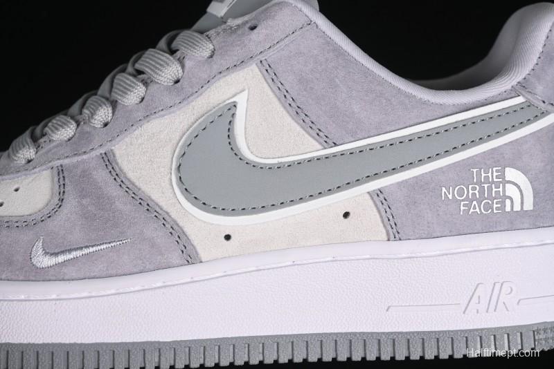 Nike Air Force 1 '07 Low The North Face Collaboration - Silver Grey Pigskin Sneakers - KK3333-004