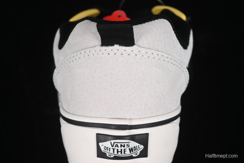 Vans Knu Skool Low Top Retro Casual Vulcanized Sneakers in Grey Black - VN000CZUVA3