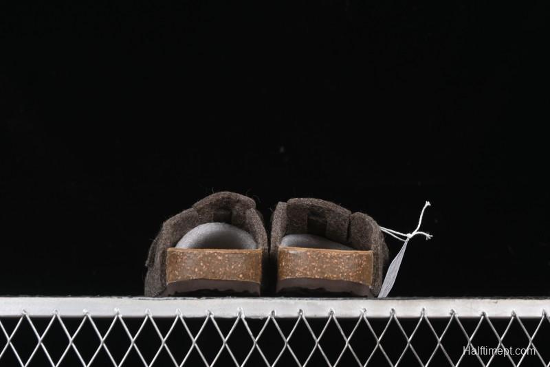 Birkenstock Half-Fur Slide Sandals with Wool Lining - G.D4
