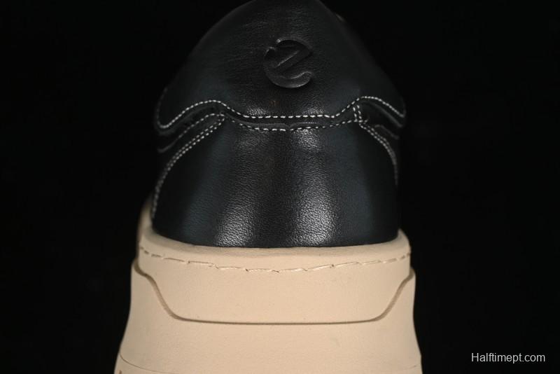 Ecco Street Light Series Autumn Height-Increasing Round-Toe Versatile Casual White Sneakers - 63311901001