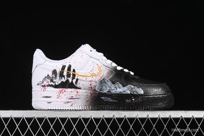 Nike Air Force 1 '07 Low Black Myth Wukong Custom Spray-Painted Gift Box Low-Top Casual Sneakers - ZH0316-045