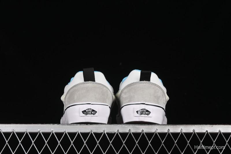 Vans Knu Skool Low-Top Retro Casual Vulcanized Slip-On Shoes in Grey Blue - VN000D6CCCZ