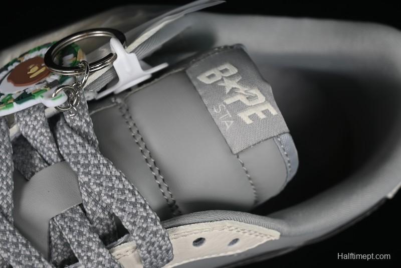 Nike Travis Scott x Fragment Design x Air Jordan 1 Low OG SP AJ1 Bape Collaboration - Moon Shadow Grey Low Top Casual Sneakers BB6511-625