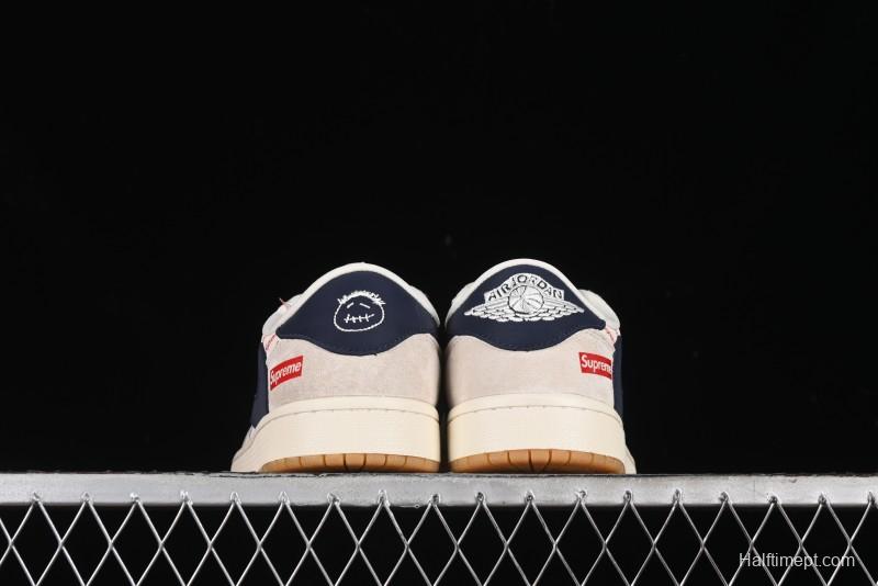 Nike Travis Scott x Fragment Design x Air Jordan 1 Low OG SP AJ1 Supreme Collaboration - JH6088-613