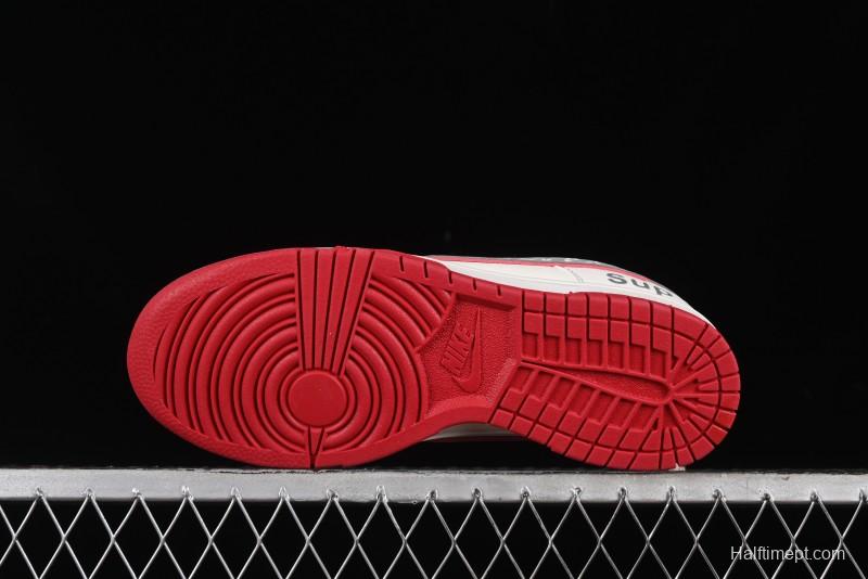 Nike SB Dunk Low SUP Collaboration - Signature Grey Check Anniversary High-End Custom Low-Top Casual Skate Shoes DJ2024-030