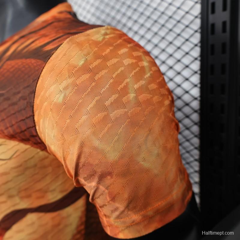 Player Version 25/26 Real Madrid NA ZHA Orange with Dragon Warrior Jersey