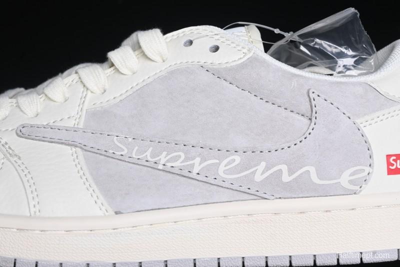 Nike Travis Scott x Fragment Design x Air Jordan 1 Low OG SP AJ1 Collaborative Sneakers - XS3086-004