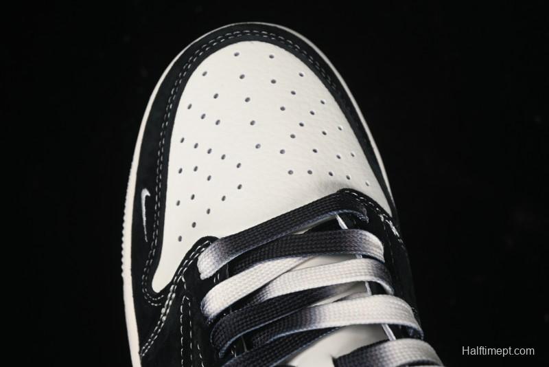 Nike Travis Scott x Fragment Design x Air Jordan 1 Low OG SP AJ1 Gucci Collaboration - Black Dragonfly Low-top Casual Sneakers - SJ2068-139