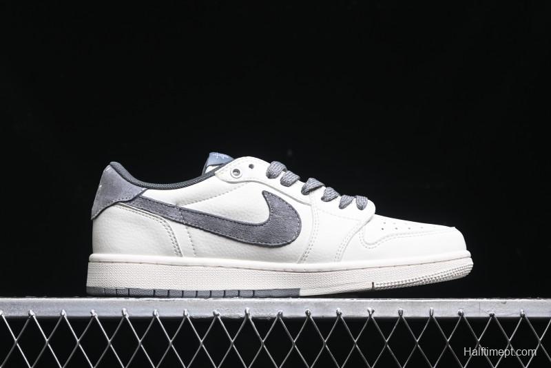 Nike Travis Scott x Fragment Design x Air Jordan 1 Low OG SP AJ1 Retro Sneakers - SJ2068-125