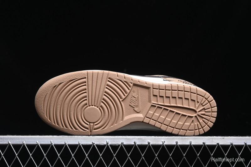 Nike SB Dunk Low The North Face Collaboration - Black White Brown Anniversary High-End Custom Low-Top Casual Skate Shoes - XS1086-004