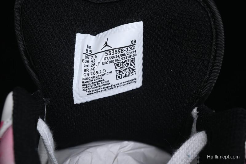 Nike Air Jordan 1 Low Retro Basketball Shoes - Panda Mischief Qixi Theme with Special Graffiti Design - 553558-132