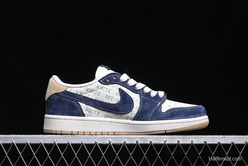 Nike Travis Scott x Fragment Design x Air Jordan 1 Low OG SP AJ1 Retro Sneakers - SJ2068-110