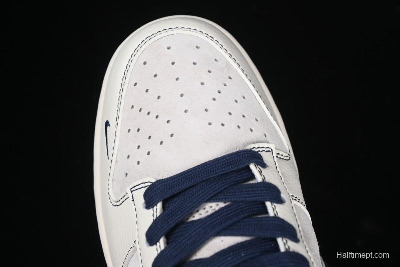 Nike SB Dunk Low Supreme Collaboration - Light Blue Double Swoosh Anniversary Custom Low-Top Casual Skate Shoes - XX3168-301