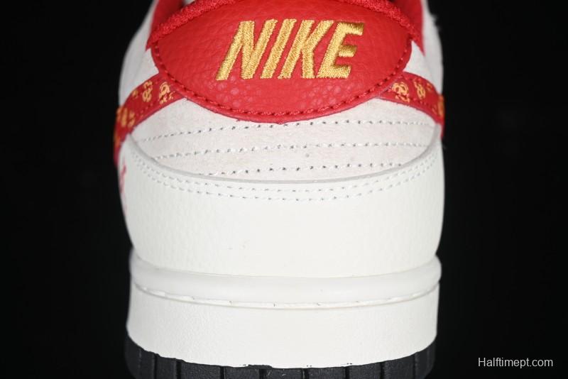 Nike SB Dunk Low Year of the Snake Series Monogram Red Swoosh Anniversary Custom Low-Top Casual Skate Shoes - DJ2024-081