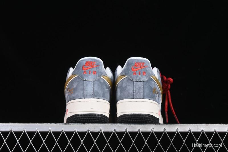 Nike Air Force 1 '07 Low Year of the Snake Limited Edition Golden Snake Scale Low-Top Casual Sneakers - XZ2025-688