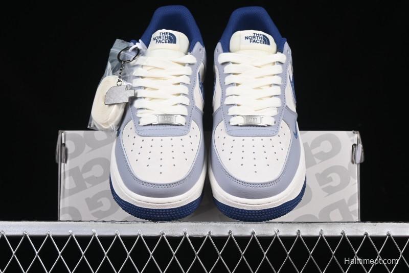 Nike Air Force 1 '07 Low The North Face x CDG Blue Double Swoosh Casual Sneakers - DM6688-019